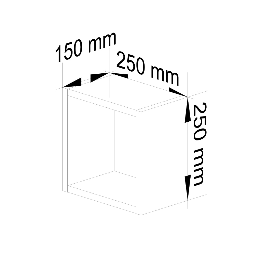 Mensola a muro AKORD K25 Sonoma Quercia 25 cm 25x15x25 cm