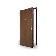 Porta Blindata Classe 3 Noce Medio 90 x 210 cm Apertura Sinistra con Controtelaio Blindo
