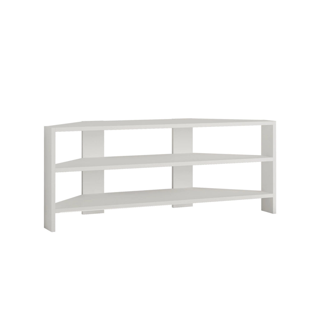 Porta TV in legno "ThalesCorner" - 110 x 36 x 45 cm - Bianco