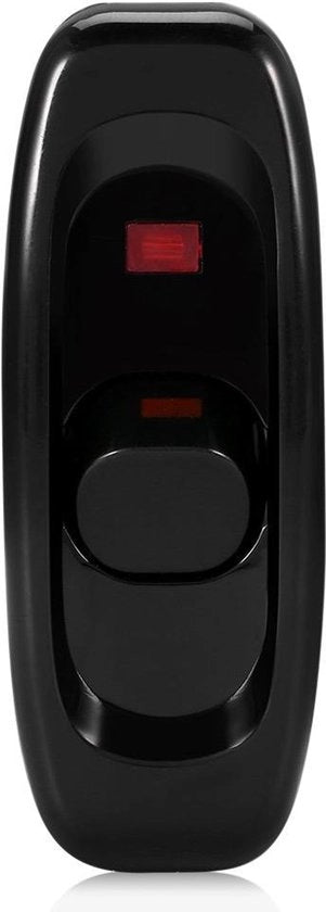 Schakelaar Inline per Tavolo e Scrivania - Interruttore di Presa con Indicatore LED - Nero - AC 250V 10A