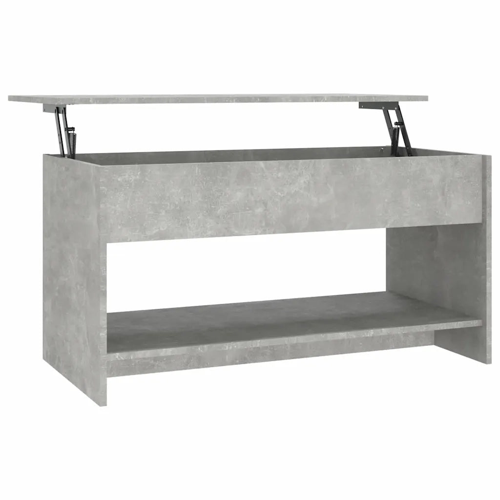Tavolino Salotto Grigio Cemento 102x50x52,5cm Legno Multistrato 809651