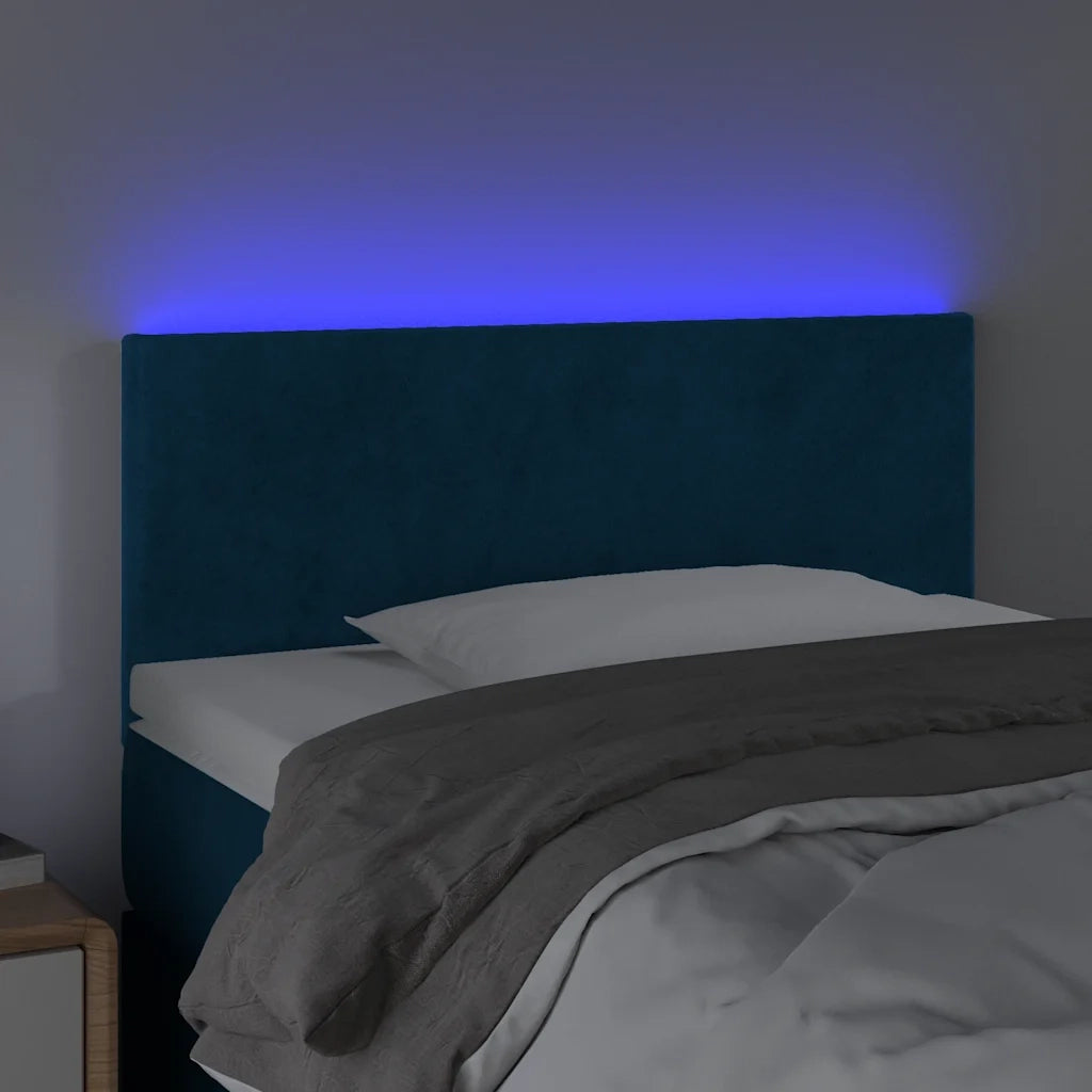 Testiera a LED Blu Scuro 80x5x78/88 cm in Velluto 3121366