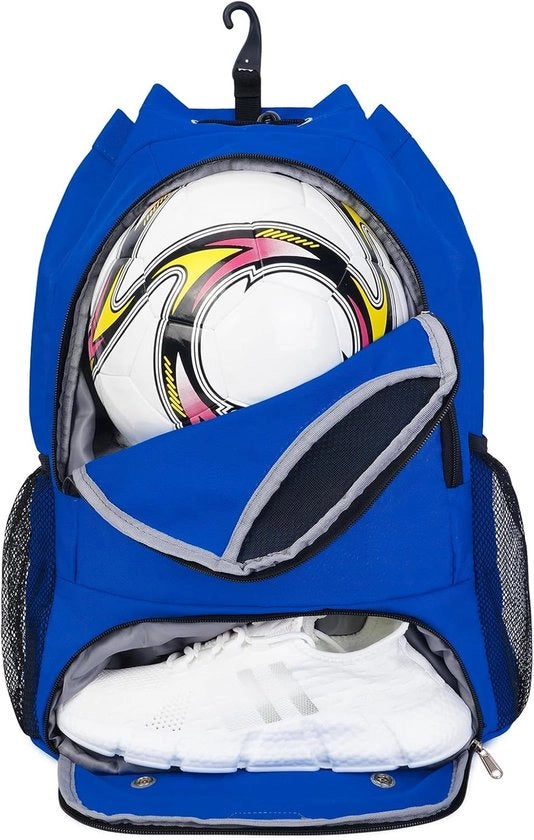 Borsa Sportiva con Sacchetto per Pallone e Scarpe, Corda Regolabile e Tasca per Uomini e Donne