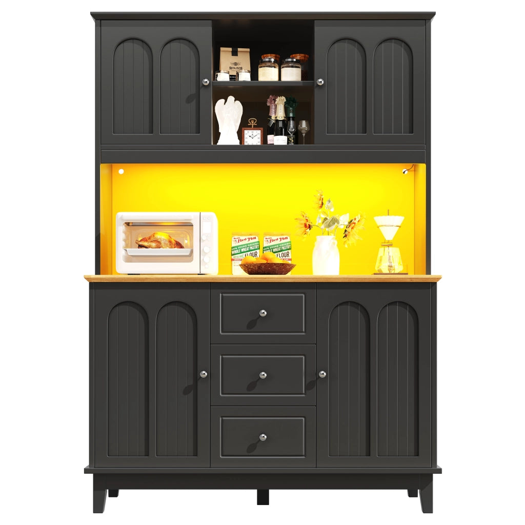 Mobile colonna con LED controllati da app ripiani regolabili e USB in MDF 120 × 40 × 180 cm