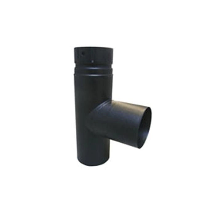 ALA 8018915031660 Aeternum Gomito T Smaltato Diametro 14 cm Spessore 0,5 mm Saldatura Laser Sistema GASTOP colore Nero Opaco