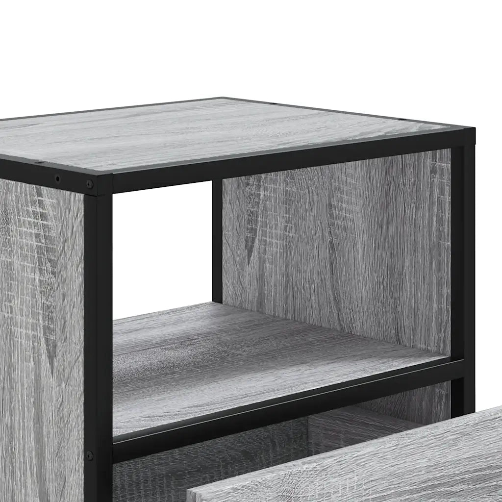 Comodino | Armadio da Notte | Mobiletto da notte a Muro Grigio Sonoma 40x31x39,5 cm
