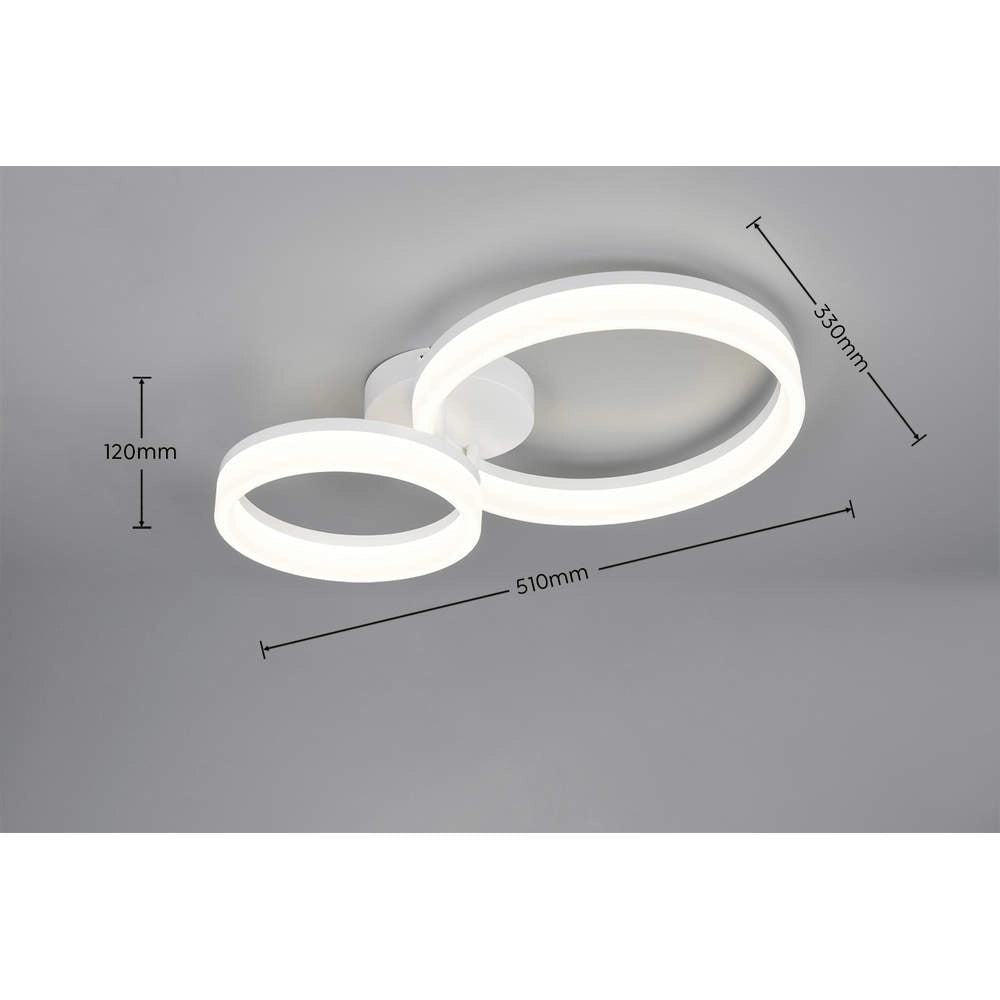 Scope Plafoniera LED Doppio Cerchio GD Trio