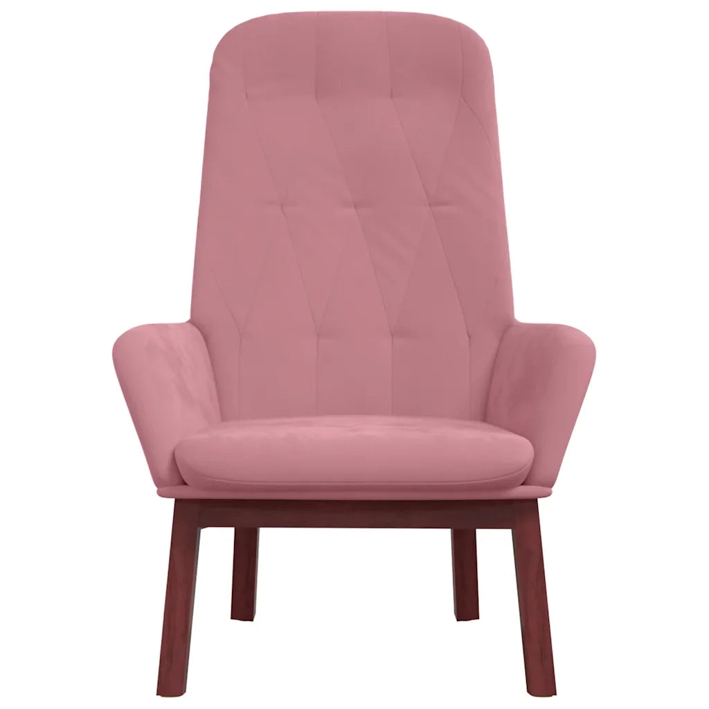 Sedia Relax Rosa in Velluto 341222