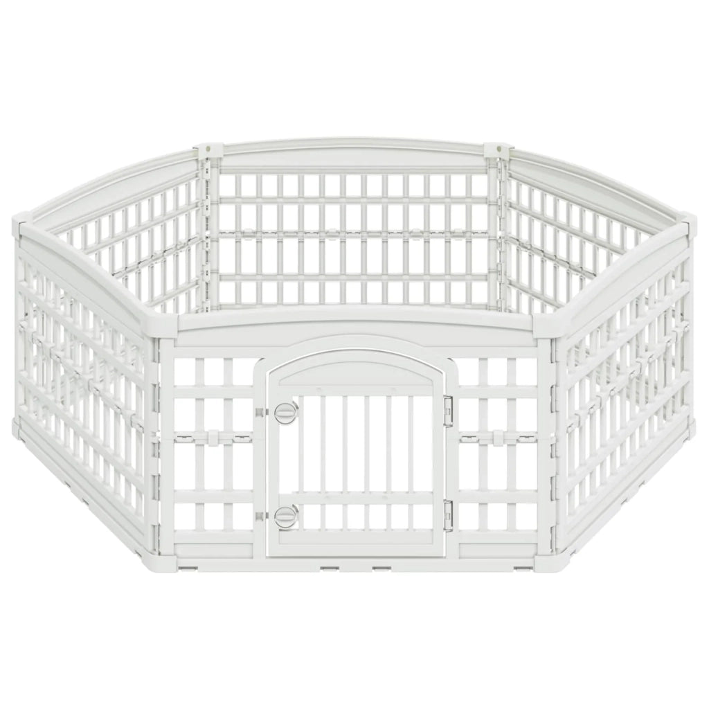 Panchetto per Cani a 6 Pannelli Bianco 179 x 151 x 58 cm 42027223