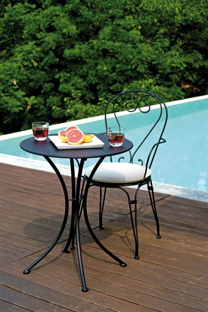 Cheonda - Tavolo Stresa Ø60 Cm - Ferro Nero 1 Pz