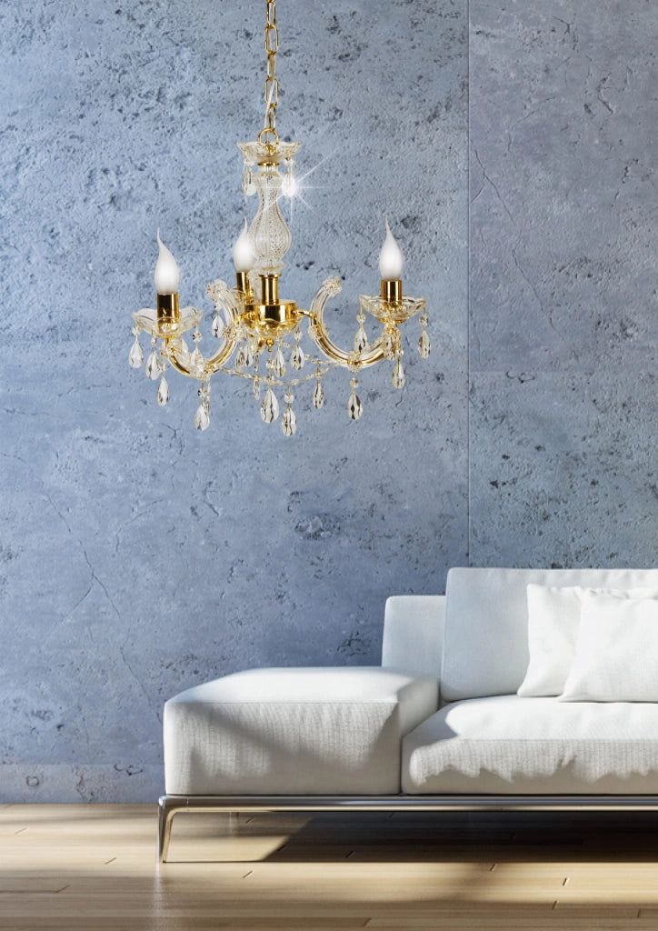 Lampadario Candellux Maria Teresa oro 3xE14 48cm H105cm