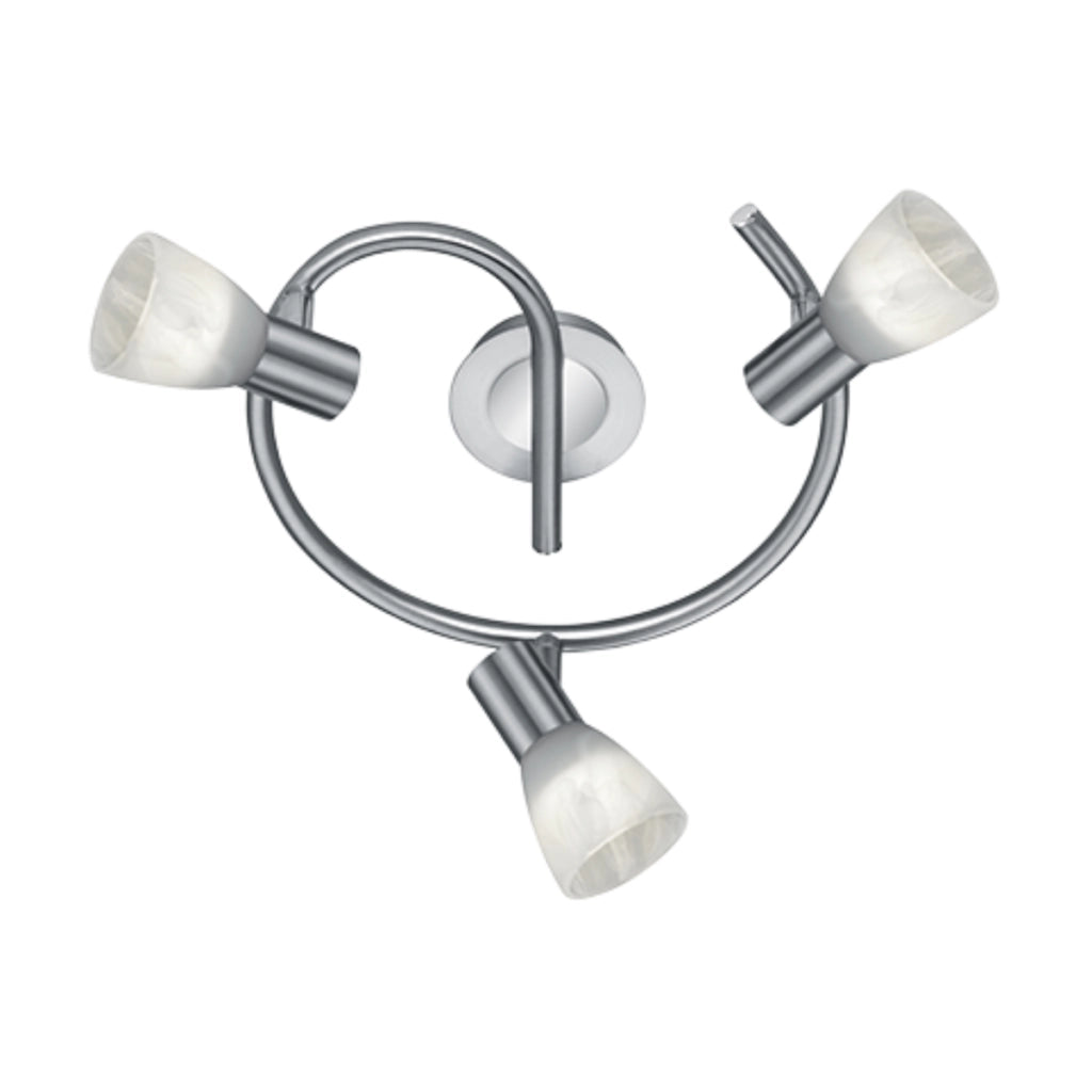 Faretto spot soffitto LEVISTO argento 3xE14 Trio 871090307