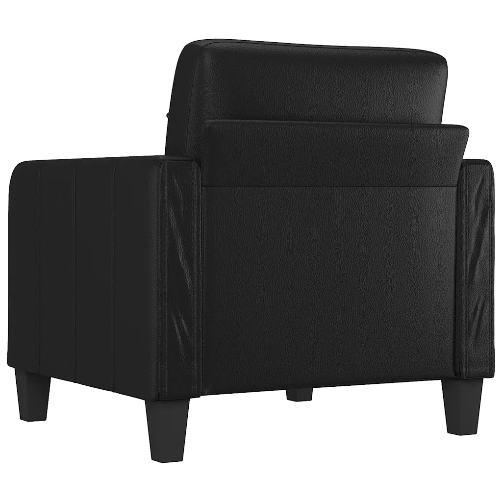 Poltrona | Sedia Relax Nera 60 cm in Similpelle