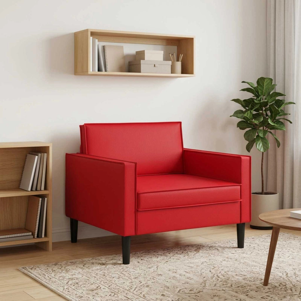 Poltrona XL Rosso Similpelle 42043522