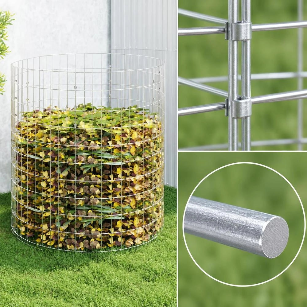 Garden Composter 100x100 Cm Galvanized Steel