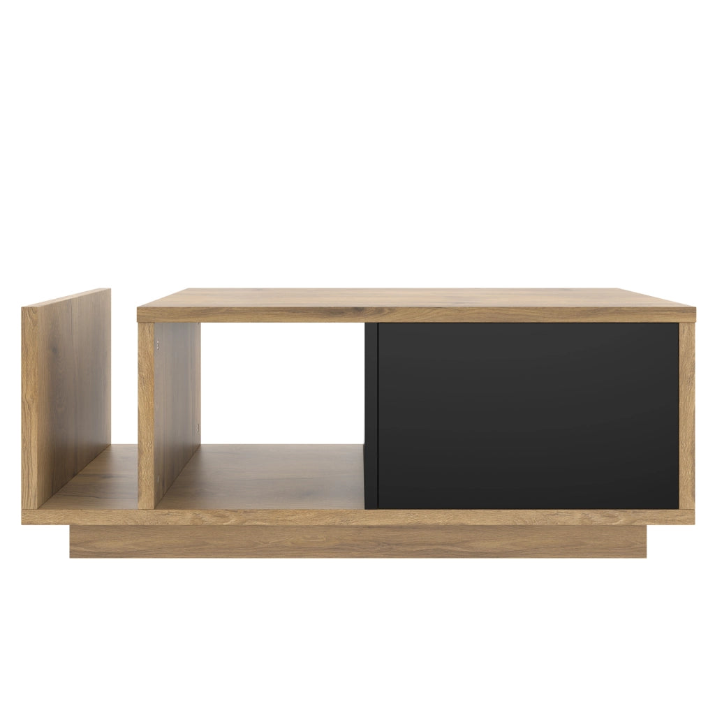 Mobile contenitore multifunzionale con LED in legno ingegnerizzato e metallo naturale 99,5x53x38 cm