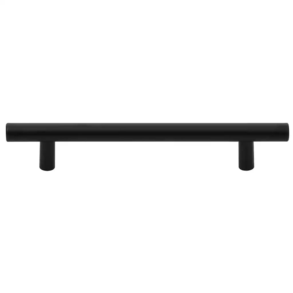Poignées d'armoire 10 pcs noir entraxe 128 mm longueur totale 192 mm acier inoxydable