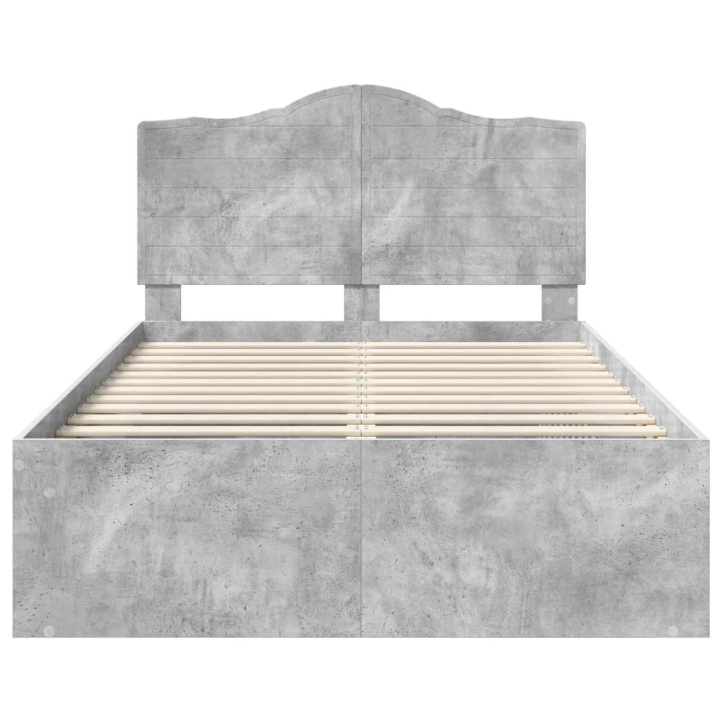 Struttura del letto-Giroletto Grigio Concret¨¨ 135 x 190 cm Pino massello 911134