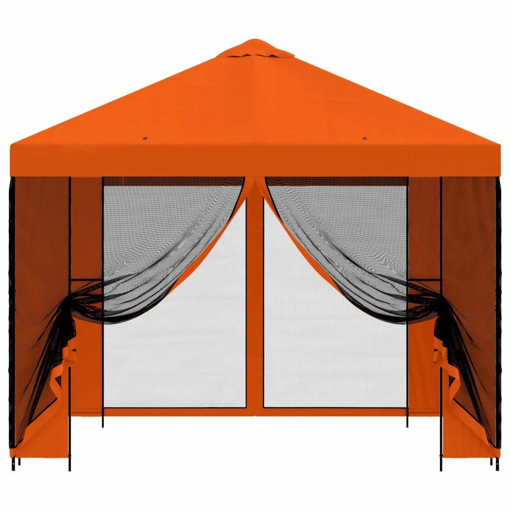 Gazebo | Pergolato da giardino con pareti laterali 3 x 3 m Arancione