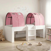 Letto con Tunnel 3 pz Bianco e Rosa Legno ingegnerizzato 3423548