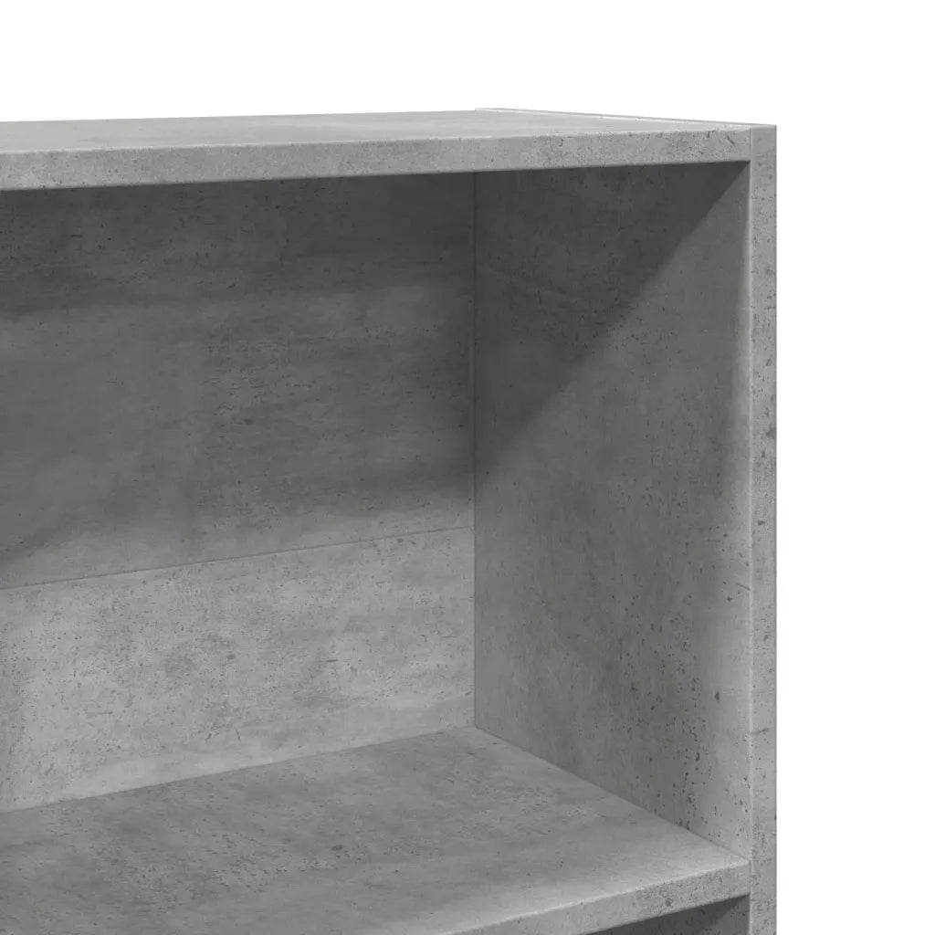 Libreria-Scaffale per Libri-Mobile di Stoccaggio Grigio Cemento 60x24x143 cm in Legno Multistrato