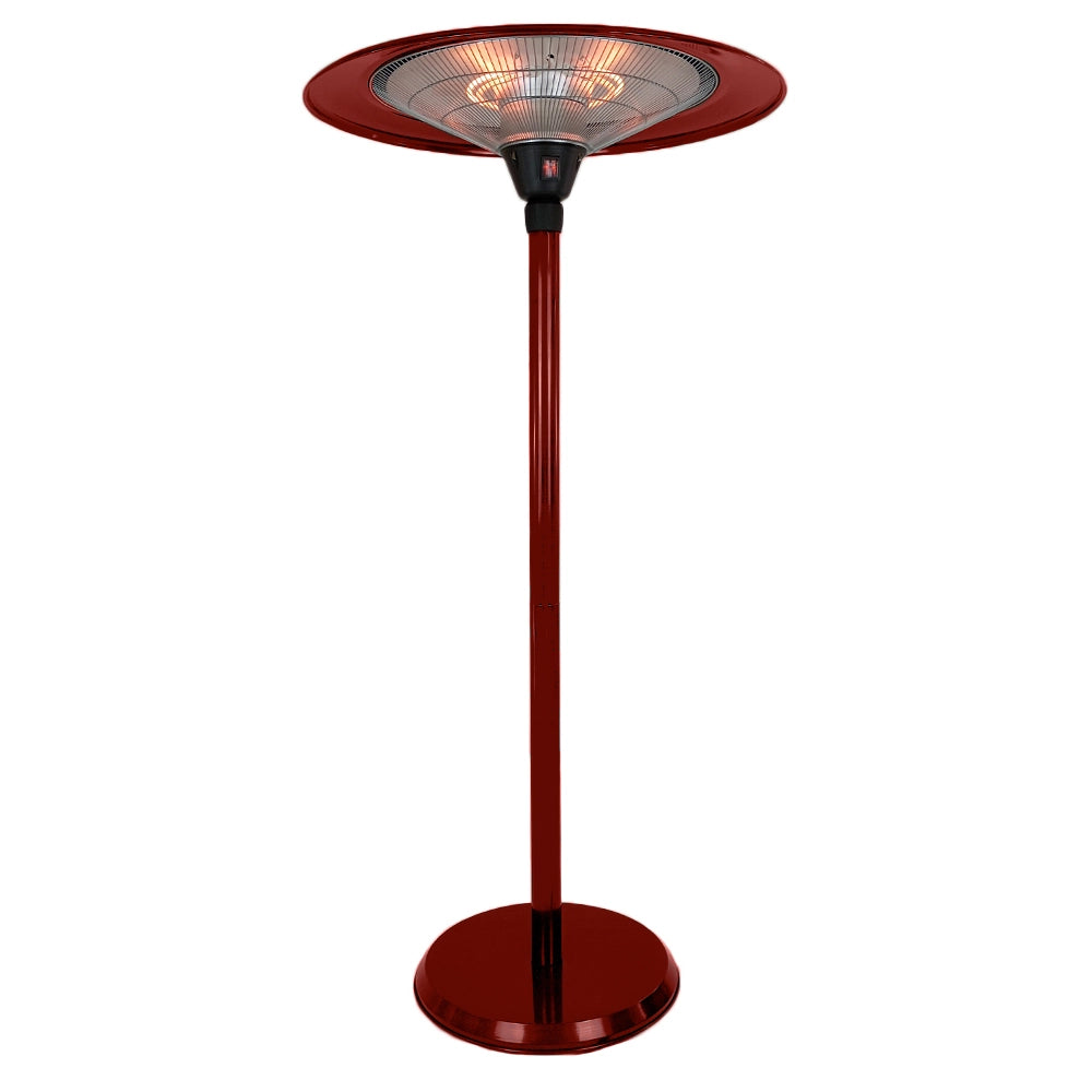 Tempo Style - Stufa Elettrica SATURNO | Fungo Riscaldante ad Infrarossi (3000W) dal Design Elegante | Ideale per Esterno/Interno (Bordeaux)