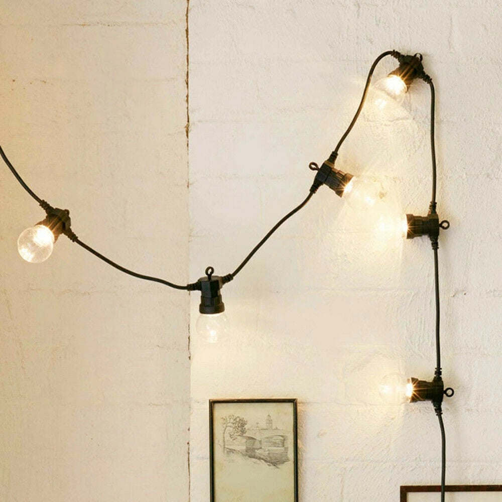Trade Shop - Catena Luminosa Esterno Interno Led 5 Metri 10 Lampadine Bulbo Luce Calda G50 -
