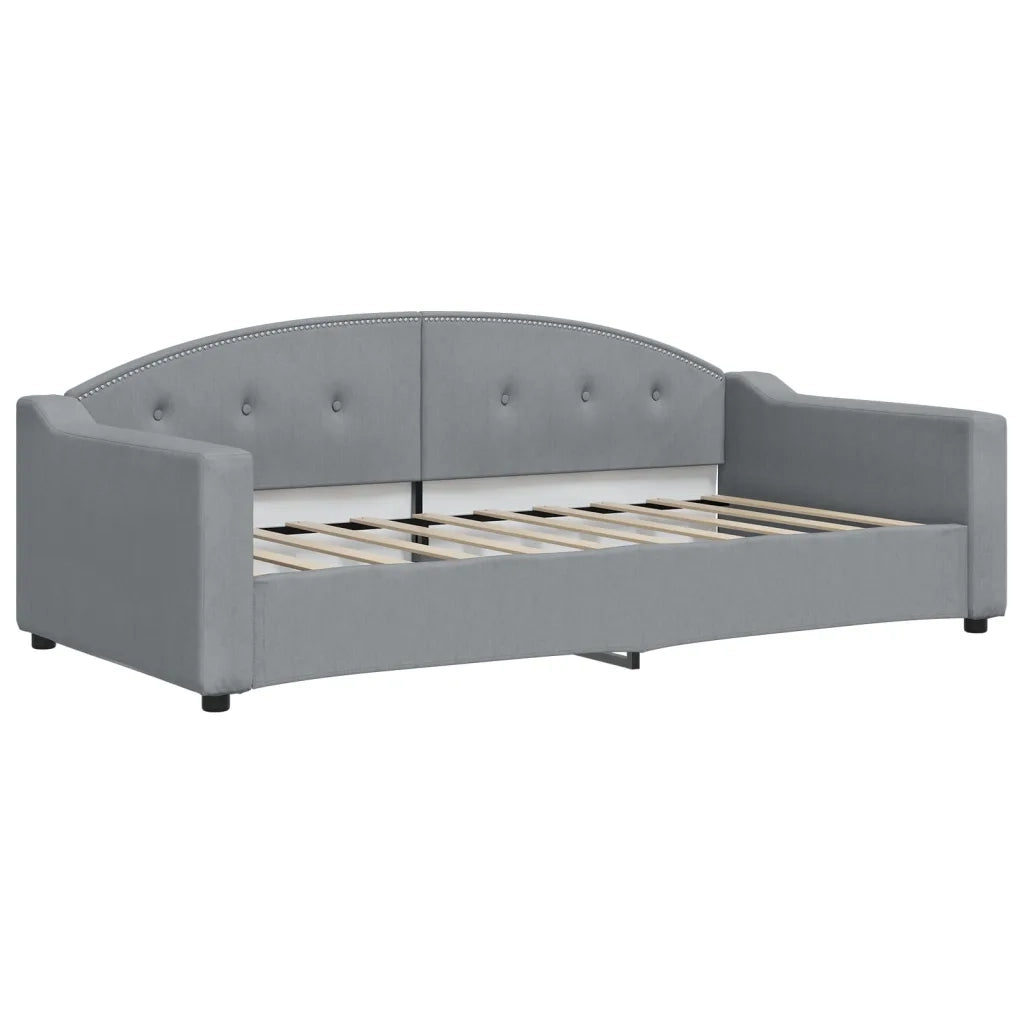 Divano Letto con Letto Estraibile Grigio Chiaro 90x190 Tessuto 3197540