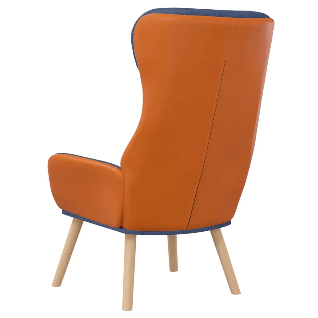 Poltrona Rilassante Blu in Tessuto e PVC 341305