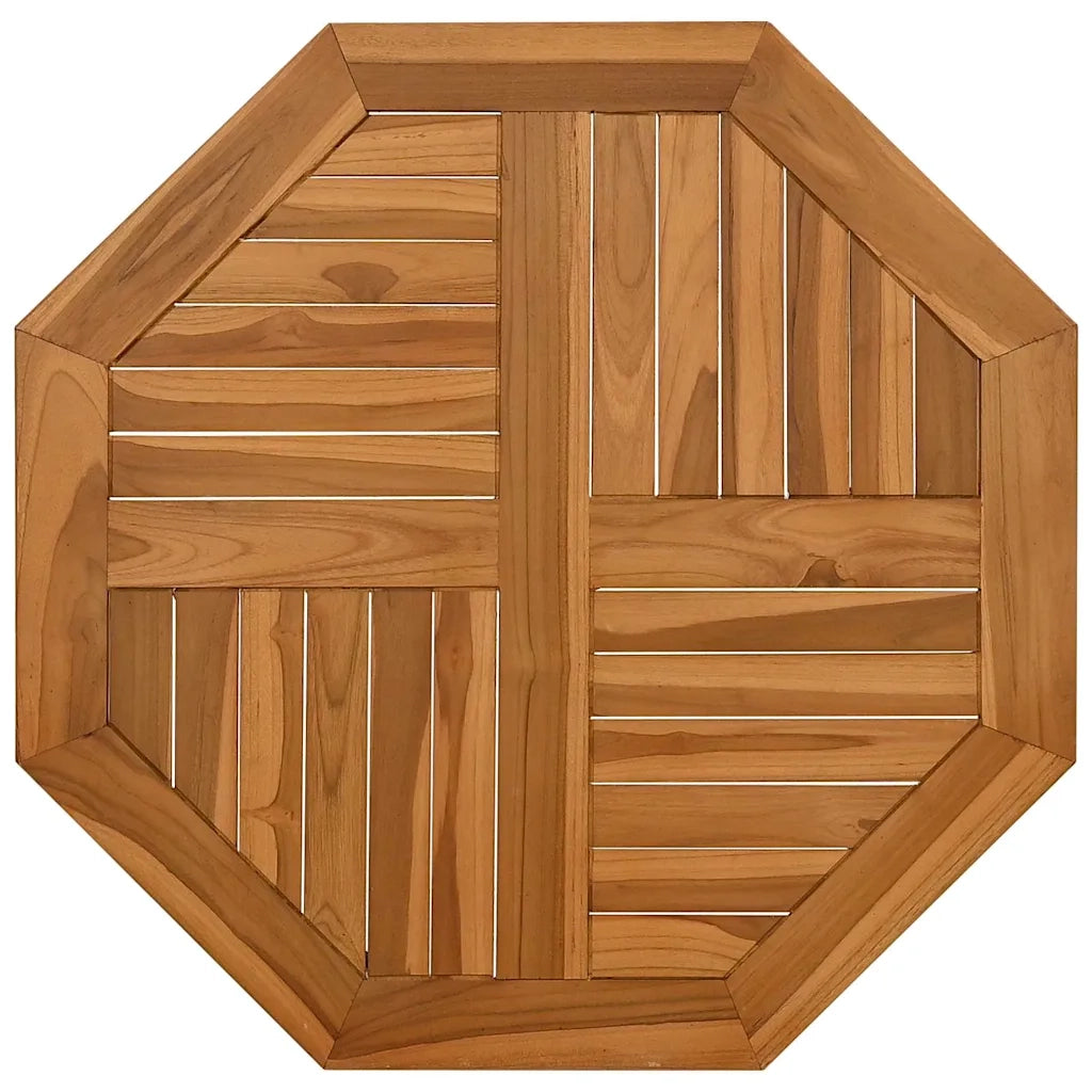 Dessus de table 70x70x2,5 cm octogonal bois de teck massif