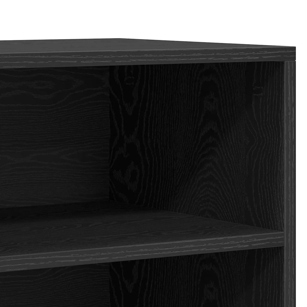 Credenza | Madia | Buffet da pranzo | Armadio da pranzo Rovere Nero 57 x 35 x 70 cm Legno multistrato