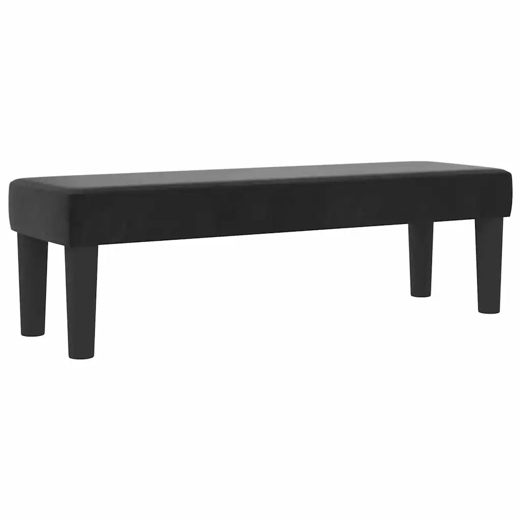 Letto a molle con materasso Nero 140 x 200 cm Velluto