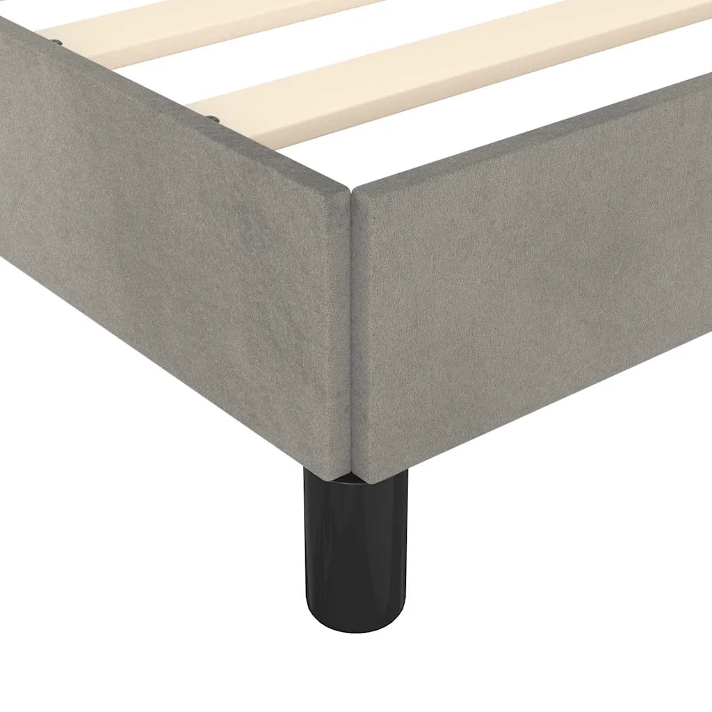 Giroletto senza Materasso Grigio Chiaro 140x200 cm Velluto 3125635