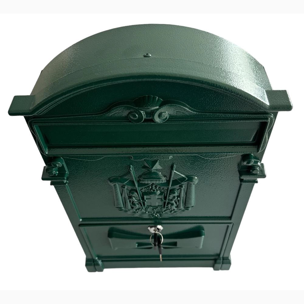 Cassetta Postale Portariviste in alluminio 255x88x405H cm Classico Colore Verde