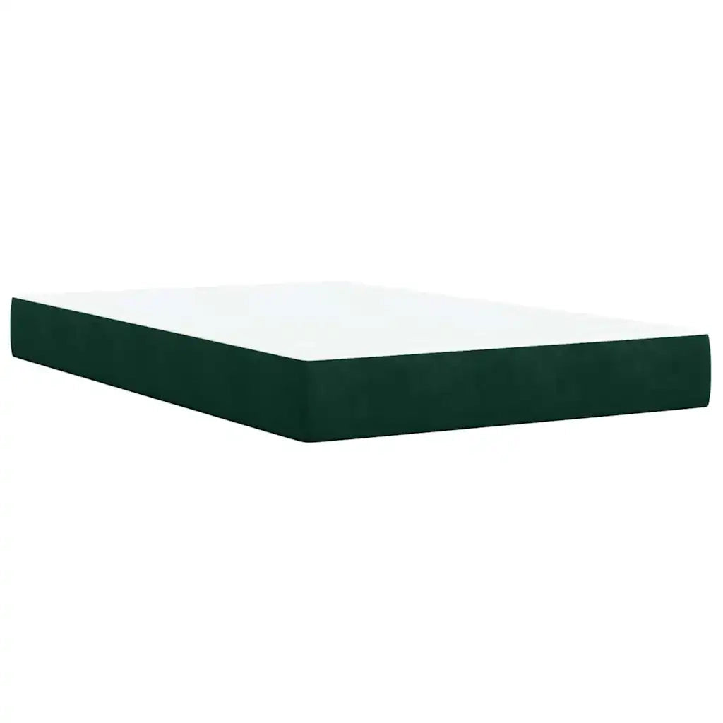Giroletto a Molle con Materasso Verde Scuro 120x190 cm Velluto 3286255