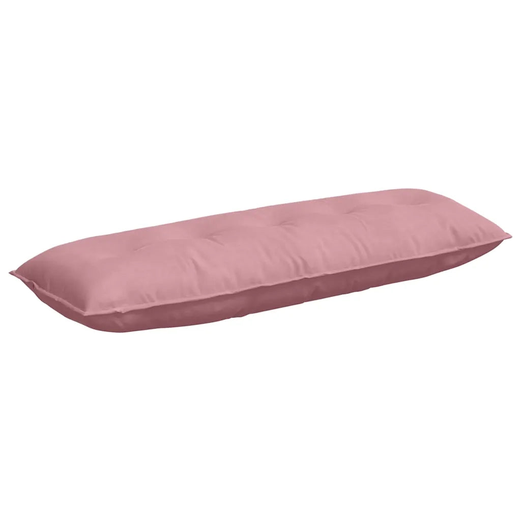 Cuscino per Schiena Rosa 140 x 50 cm Tessuto in Cords 42014851