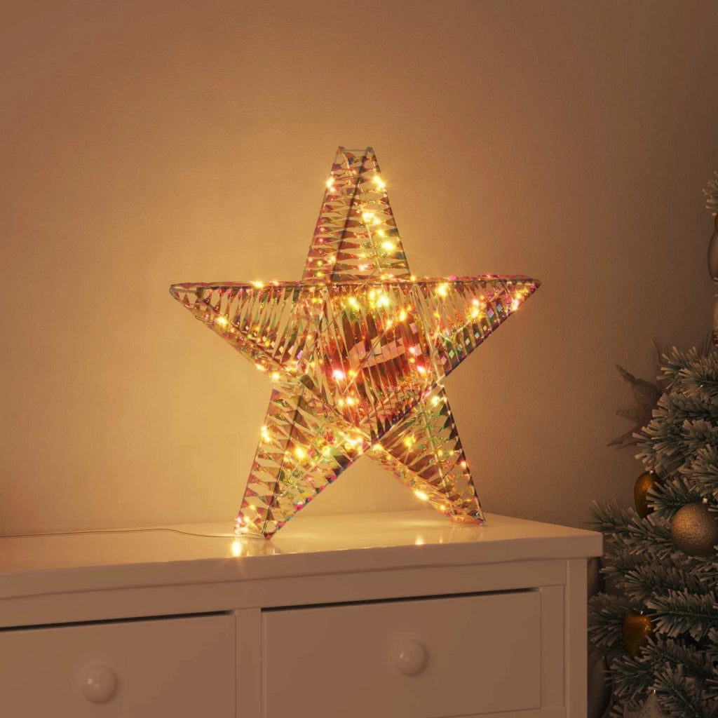 Stella 3D con 50 LED Bianco caldo 55 x 52.5 x 9 cm PET CFW8001794
