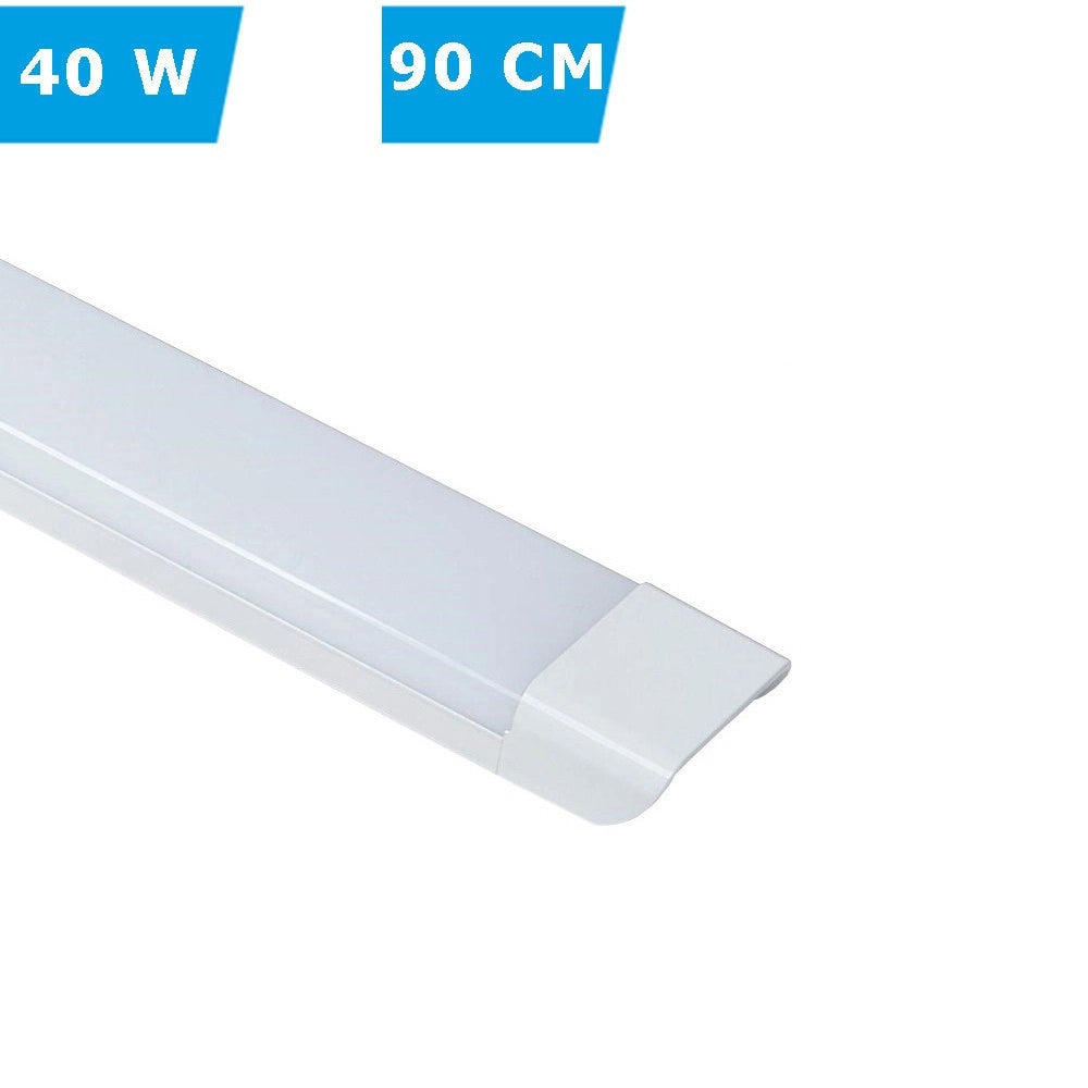 Trade Shop - Plafoniera Lineare Led Slim 40 W 90cm Tecnologia Cct Switch Alta Luminosità Ip20 Pf-90-3c -