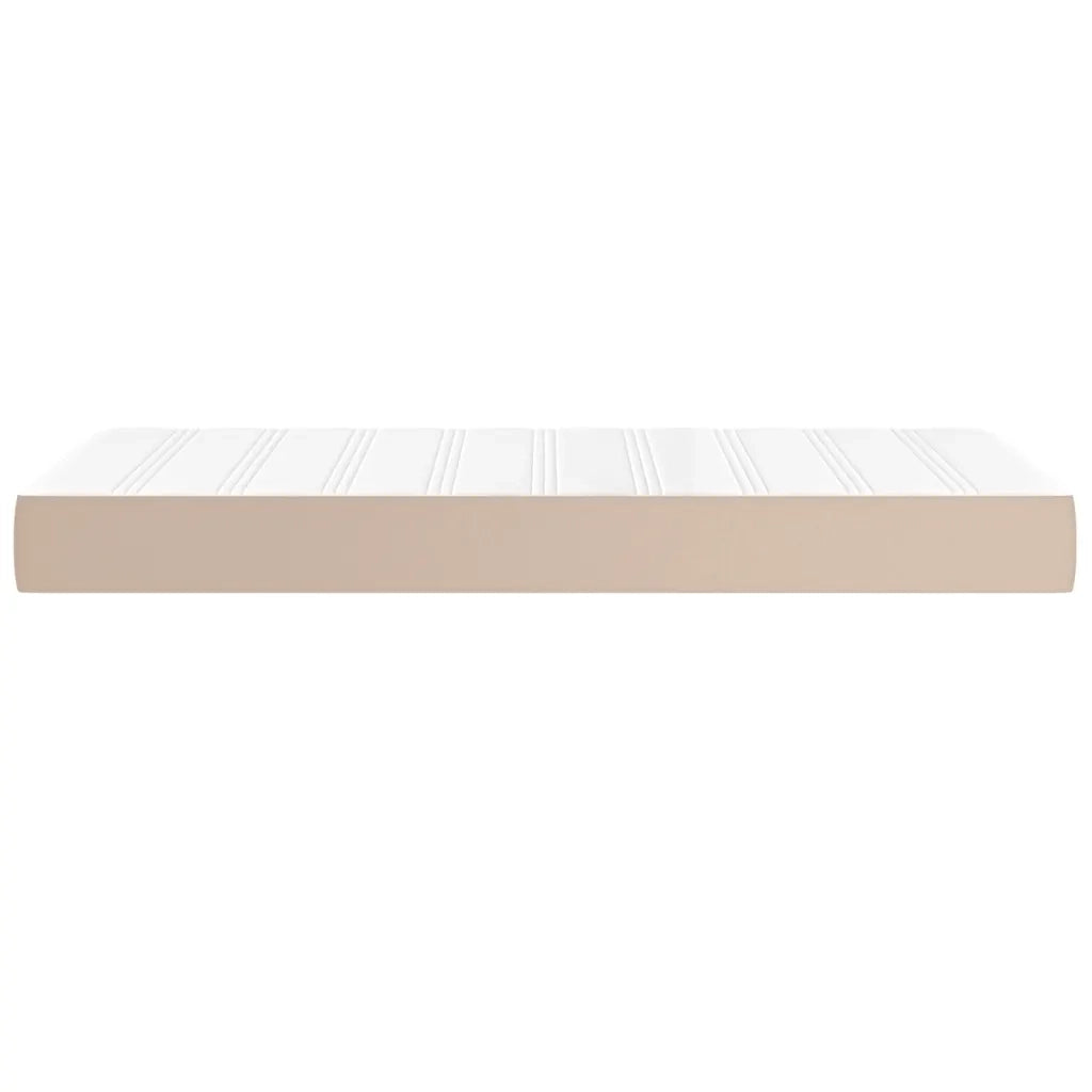 Materasso a Molle Insacchettate Rigidit¨¤ Media Cappuccino 90x200x20 cm in Similpelle