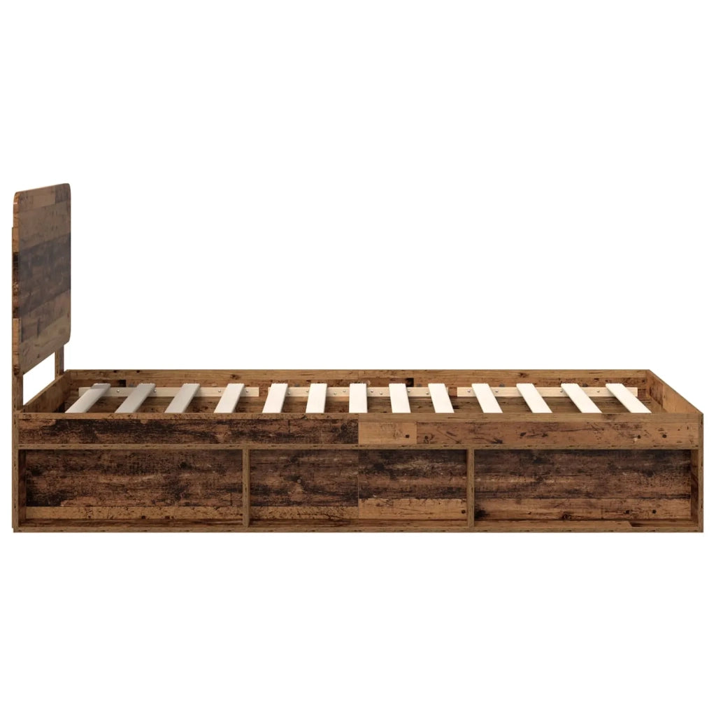 Struttura del letto-Giroletto Legno vecchio 75 x 190 cm Pino massello 356931