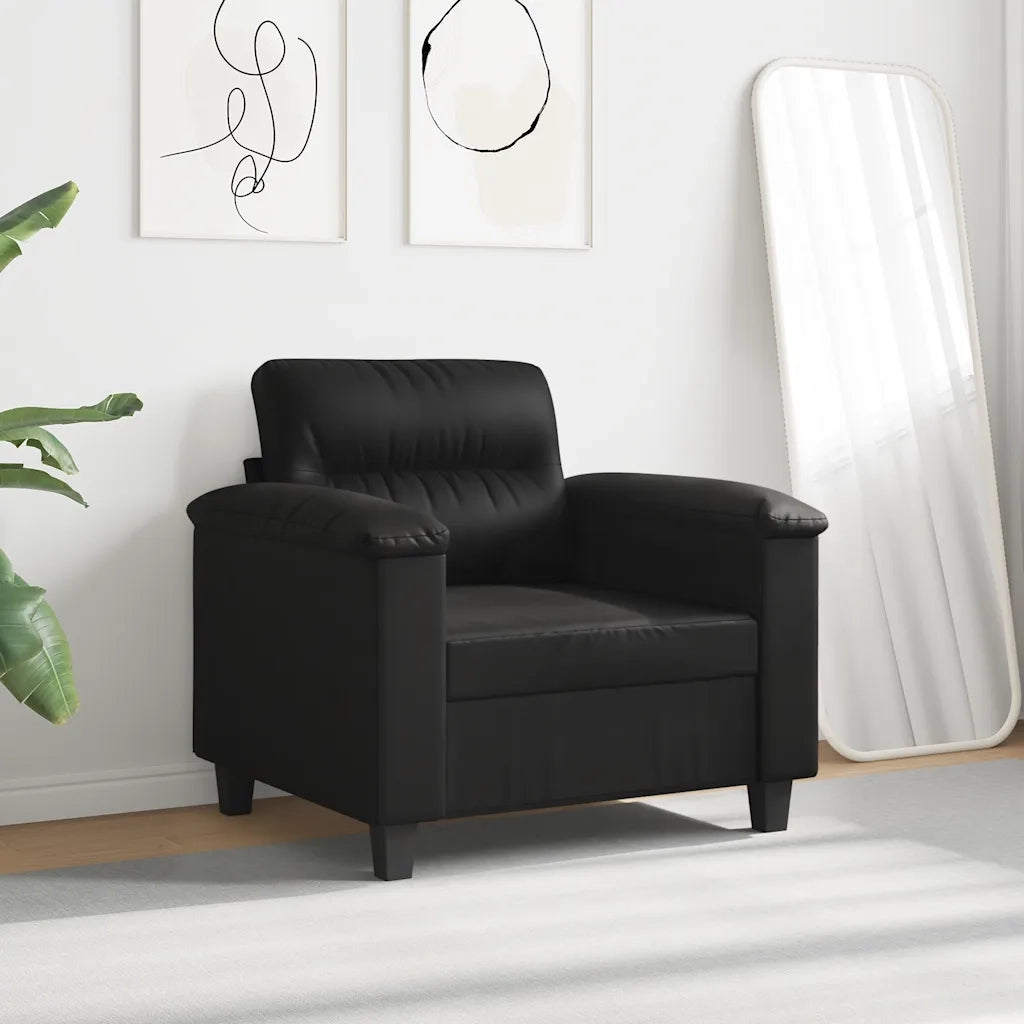 Poltrona | Sedia Relax Nera 60 cm in Microfibra