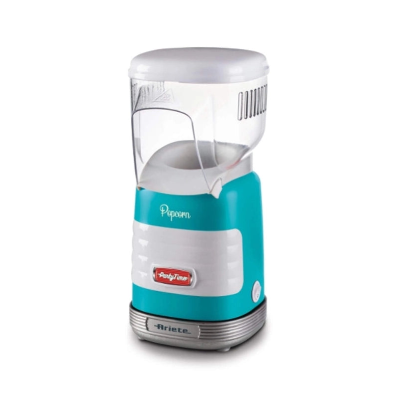 Ariete 2956, pop corn party time, macchina per pop corn, scoppia 60gr di mais per pop corn in 2 minuti con aria calda, senza grassi, 1000 watt, celeste - ARI2956