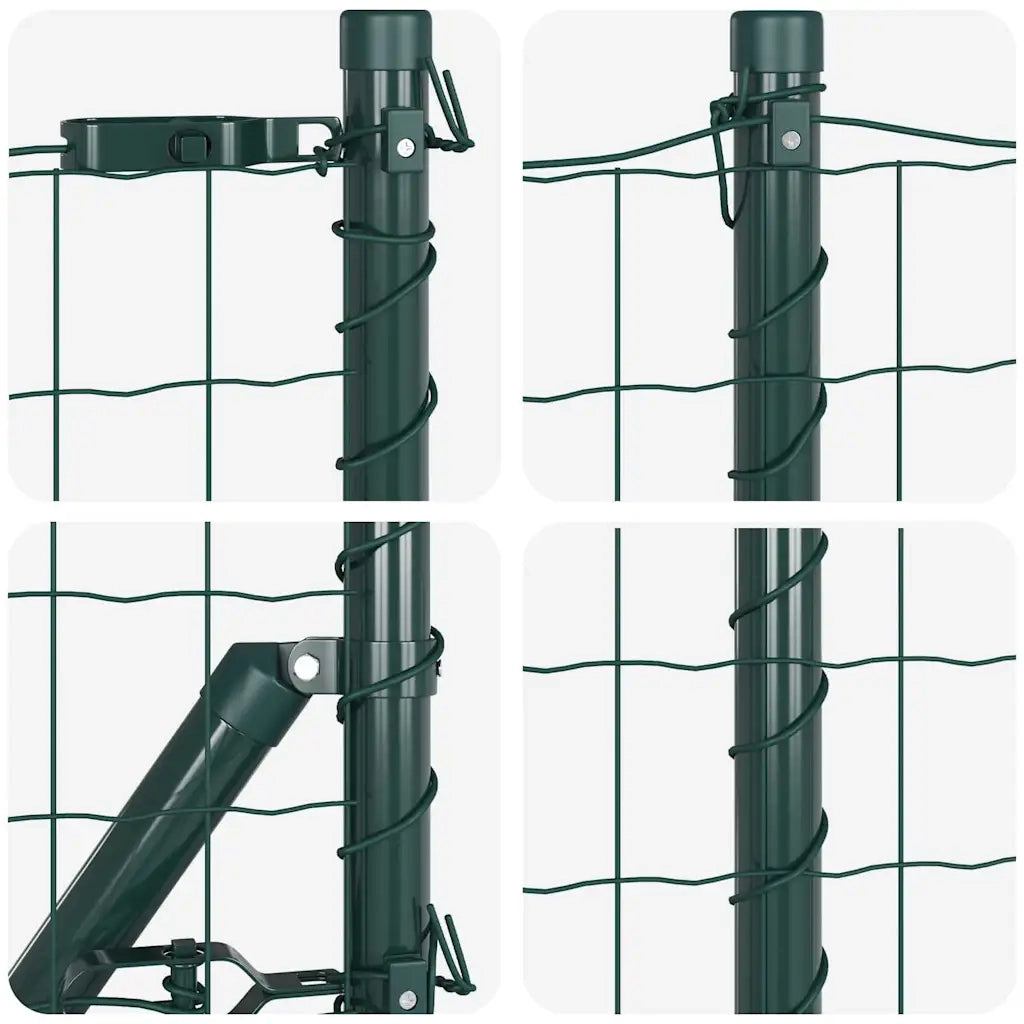 Recinzione da Giardino | Recinzione con Posto Verde 0,8 x 10 m Acciaio e PVC