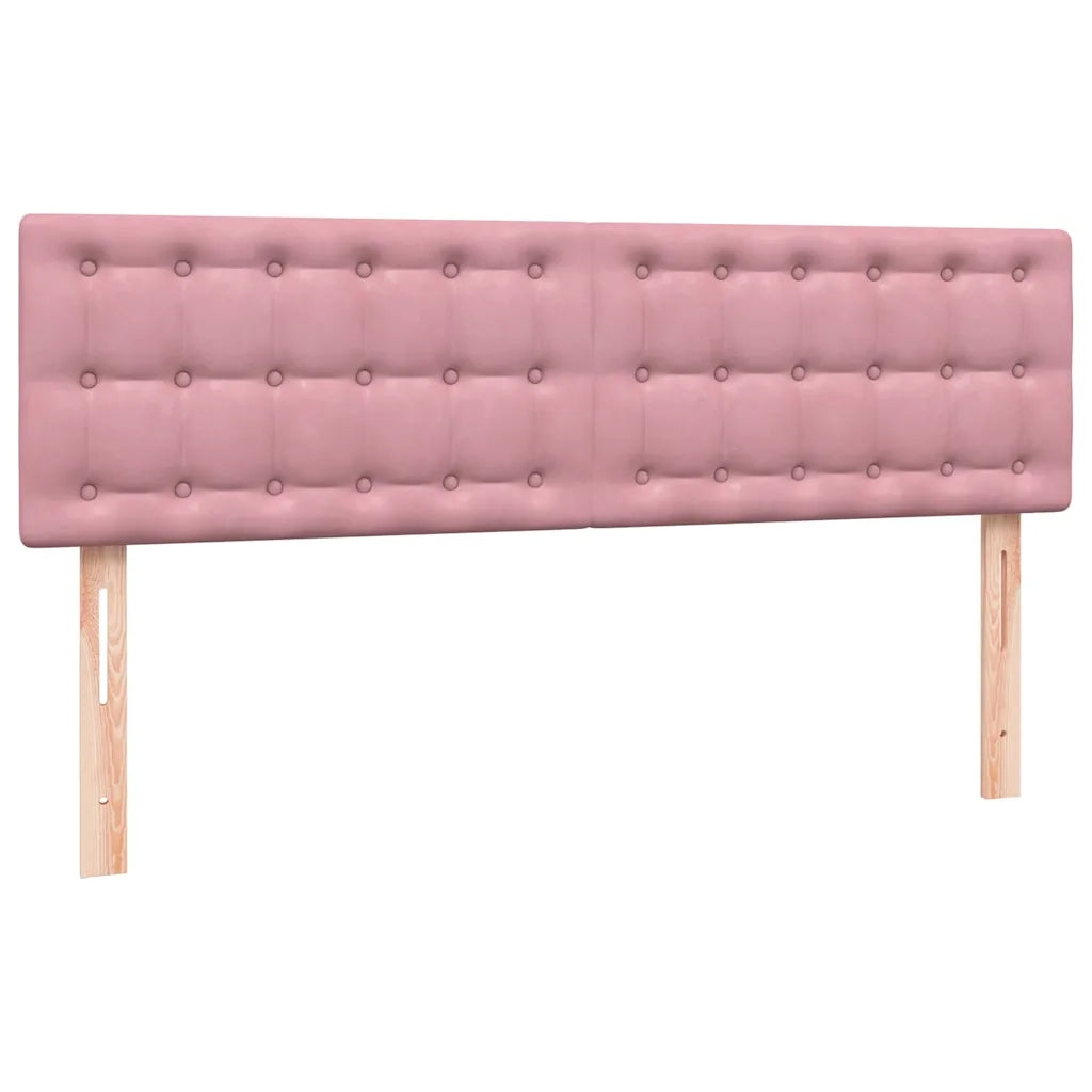 Giroletto a Molle con Materasso Rosa 140x210 cm in Velluto 3317864
