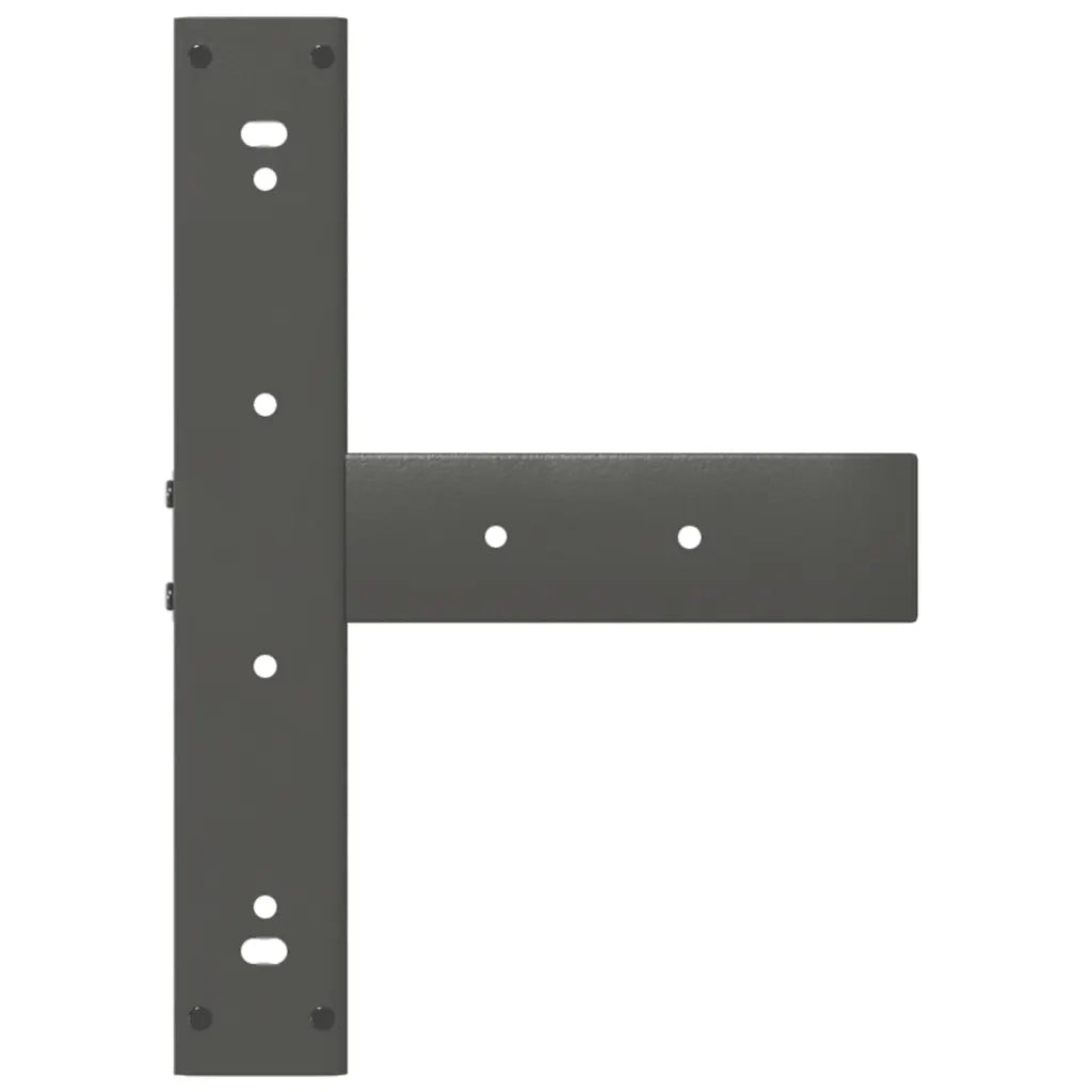 Gambe per tavolo da pranzo a forma di T 2 pz Antracite 50x35x(72-73) cm Acciaio 4013050
