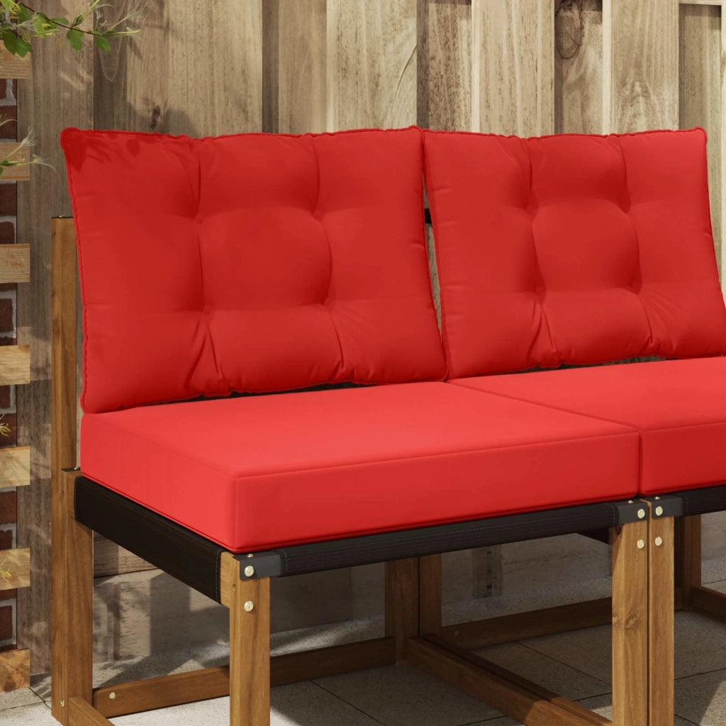 Cuscino per divano da esterno 2 pcs Rosso Poliestere 900784