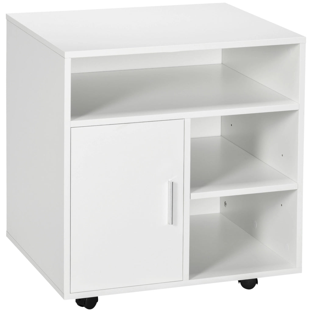 Armadio con Ruote ¨C Minimal ¨C Bianco 60x50x65,5 cm