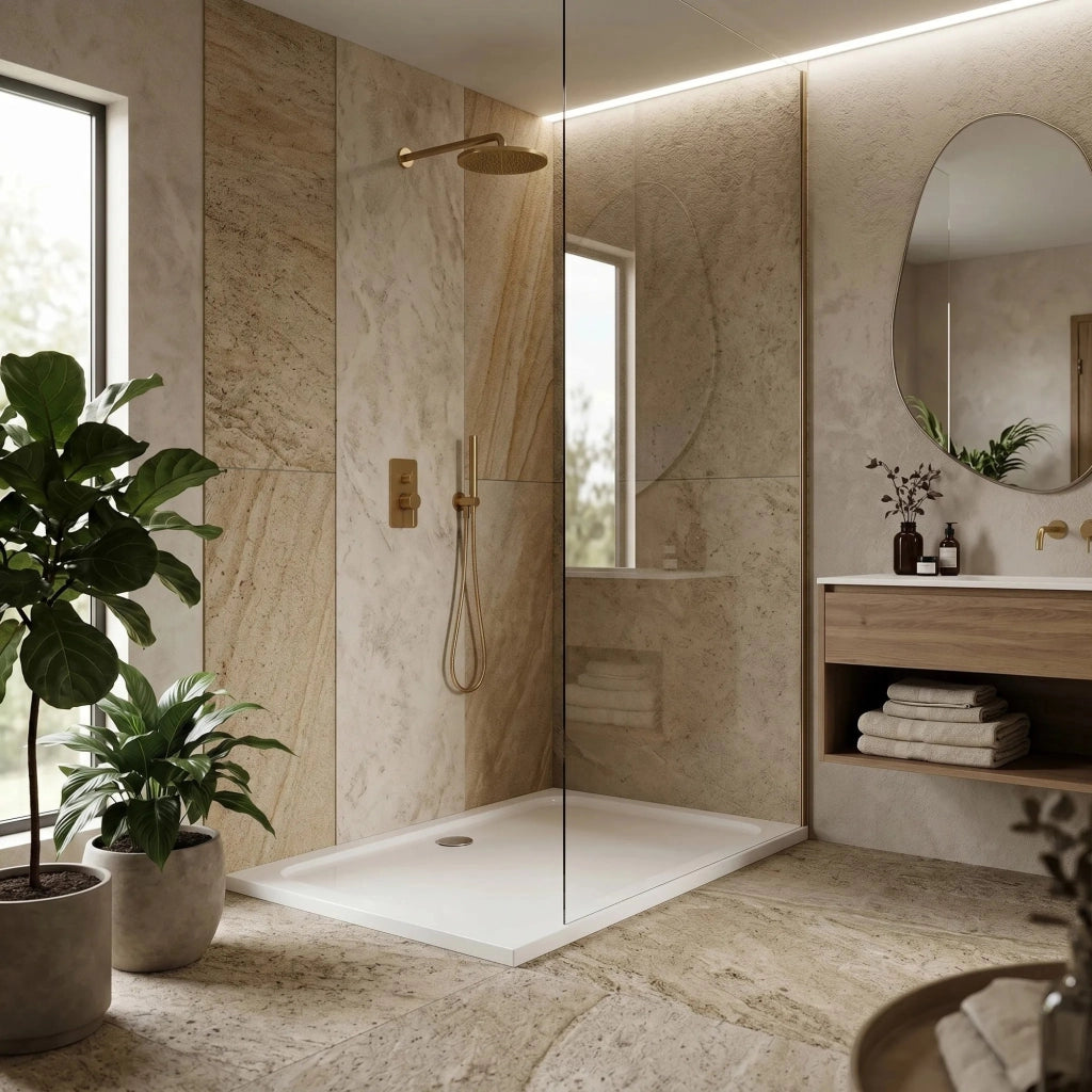 Piatto Doccia Acrilico Rea Belmond White 90x120 Copertura cromo