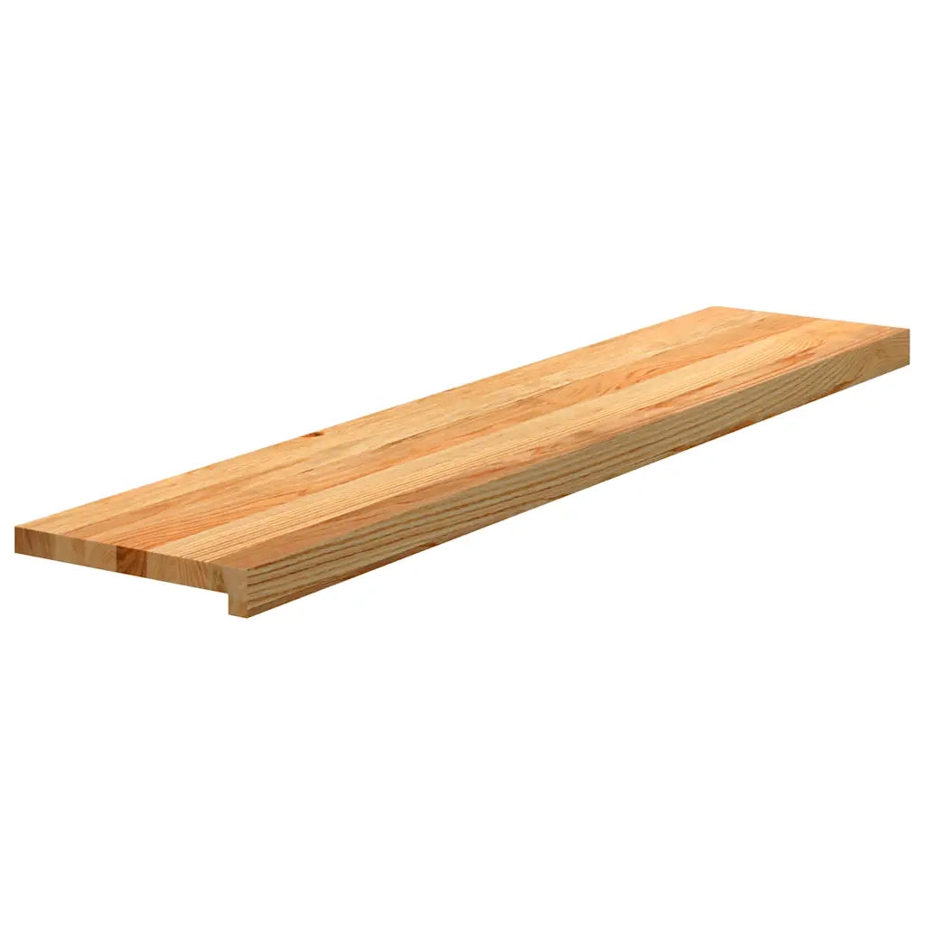 Gradini 2 pz | Tappetini per scale autoadesivi Marrone Chiaro 120x25x2 cm Legno Massello Rovere