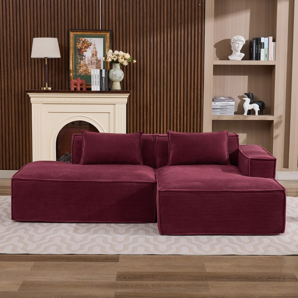 Divano 2 Posti con Cuscini ¨C MINIMAL ¨C Tessuto, 235 cm